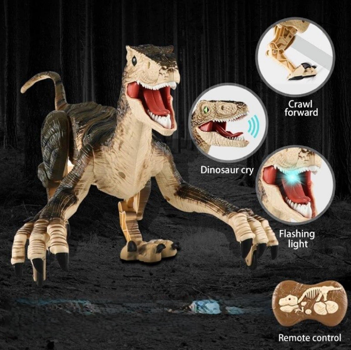 Dinosaurus na diaľkové ovládanie – velociraptor